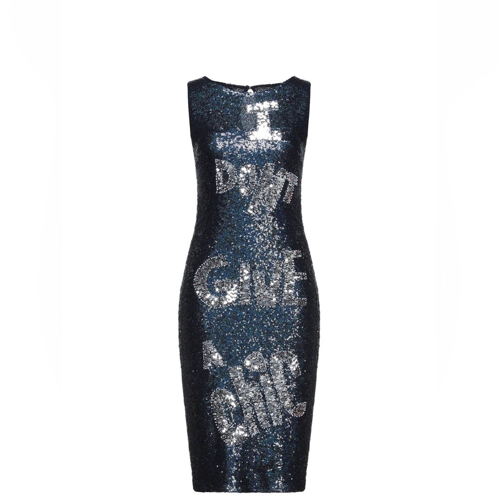 House of Mua Mua “I don’t give a chic “Sequin dress navy black